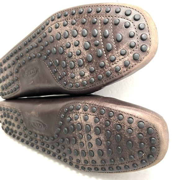 Tod’s Mens Brown Leather Driving Shoes Size 9.5 main image 2